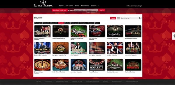 Royal Panda Casino Roulette Review